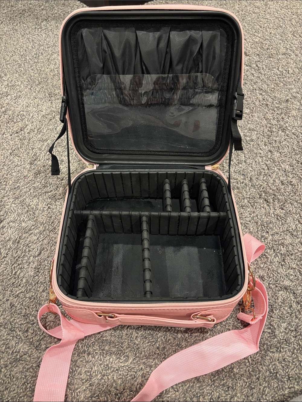 Pink Women's Travel Makeup Case Bag